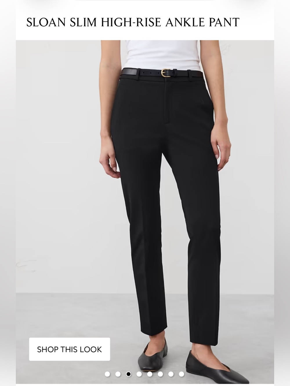 Banana Republic Sloan Slim High-Rise Ankle Pant — Black